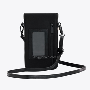 Nylon tiền mặt chủ thẻ <span class=keywords><strong>Wallet</strong></span> Phụ nữ Crossbody điện thoại Pouch da Sling Bag Slim điện thoại túi điện thoại di động Trường hợp với khe cắm thẻ nhớ - Product Image 1