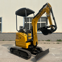 Mini-excavatrice sur chenilles de 2,0 tonnes avec moteur Kubota, tracteur agricole compact