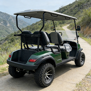 Voiturette de golf électrique WOLAN à 4 <span class=keywords><strong>places</strong></span>, carrosserie ouverte, pour la gestion des parcs, avec radio, certifiée CE, autonomie de 70-90 km - Product Image 1