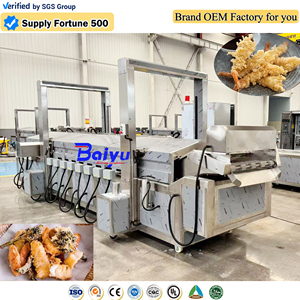 Machine à frire en continu Baiyu pour la préparation de tempura, d'anneaux d'oignon, de tofu et de snacks végétaliens - Product Image 1