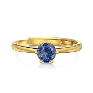 Dylam Charm Birthstone Birthday Jewelry <b>Rings</b> S925 <b>Silver</b> Rhodium Rose Gold 18K Gold Plated <b>Solitaire</b> Diamond <b>Rings</b> for Women - Product Image 3