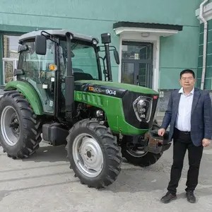 Máy Kéo Trung Quốc 2023 Máy Kéo Trang Trại Màu Đen 90HP 4X4 Giá Máy Kéo