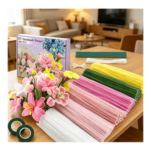 Colorful DIY <b>Craft</b> Kit Soft Chenille Fuzzy <b>Wire</b> for Art Projects Educational Decoration and Creative Fuzzy <b>Wire</b> Flower Making - Product Image 4