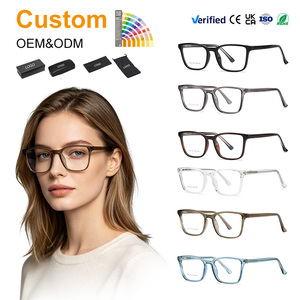 Monturas ópticas cuadradas para hombre o mujer, TR, ligeras, con montura completa, lentes transparentes, montura de moda - Product Image 1