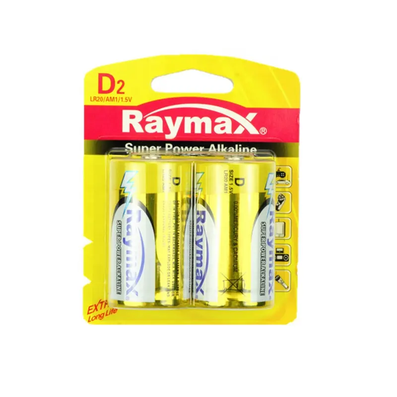 Лидер продаж, Высокоэффективная щелочная батарея Raymax LR20 AM-1 D для фонарика