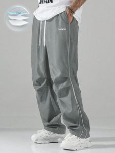 Pantalon tout-en-un imperméable personnalisé pour activités de plein air et de sport, en tissu de coton <span class=keywords><strong>rouge</strong></span>, avec cordon de serrage réglable, respirant et anti-humidité - Product Image 3