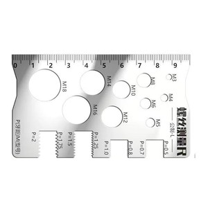 Règle de mesure de filetage Dongxiqiang M3 à M18 en acier inoxydable, jauge de vis haute précision pour mesure précise - Product Image 5
