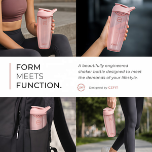 24 oz <b>Protein</b> Shaker <b>Bottle</b> Silent Design No Mixing Ball Leak Proof Lid BPA Free ECOZEN for <b>Protein</b> Workout Smoothies - Product Image 6