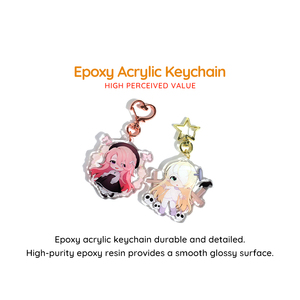 Cá nhân hoá tùy chỉnh Acrylic Charms cầu vồng Holographic long lanh <span class=keywords><strong>Epoxy</strong></span> rõ ràng Acrylic <span class=keywords><strong>Keychain</strong></span> - Product Image 3
