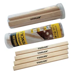 带标志的工具木匠铅笔12pcs方形带卷笔刀木材工作标记施工方案