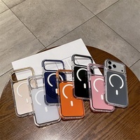 Coque arrière personnalisée en sérigraphie pour iPhone 17 Series, avec cadre magnétique en acrylique, vente en gros