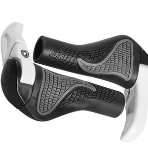 Poignées de guidon de vélo 25,4 mm en alliage d'aluminium antidérapantes pour VTT noir et blanc - Product Image 3