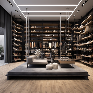 IYUBO nouveau type de boutique présentoir à chaussures en bois moderne électrique rotatif étagère à chaussures pliable étagère à chaussures - Product Image 5