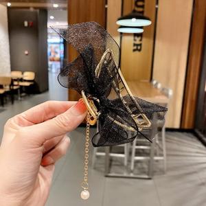 Horquilla elegante <span class=keywords><strong>de</strong></span> verano para mujer, pinza <span class=keywords><strong>de</strong></span> tiburón grande, pinza para el pelo con borla <span class=keywords><strong>de</strong></span> perlas para La Cabeza trasera, decoración sencilla para el cabello para niñas - Product Image 6