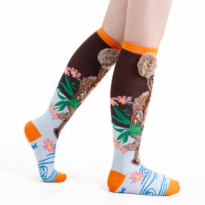 3 डी कार्टून भालू फैशन गर्ल्स क्रू हाई ट्यूब मोजे उच्च लोच स्वतंत्र पैकेजिंग बुना हुआ शैली प्यारा डिजाइन - Product Image 6