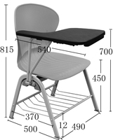Chaise de formation d'étudiant universitaire de conception moderne grille stable fixe pliable pour les écoles et les étudiants affiliés au campus