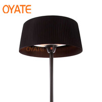 Chauffe-terrasse électrique infrarouge extérieur sur pied, lampe chauffante halogène 220V-240V 1500W pour le chauffage des jardins et des cours arrière