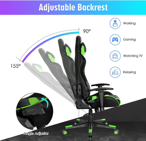 Factory Direct Sale Ruibao Ergonomic <strong>Recaro</strong> Leg Rest Quality Mesh Workstation Massage Racing Blue Computer Rocker Gaming <strong>Chair</strong> - Product Image 2