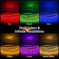 Lampu Strip LED SMD3838 RGBW 24V 120 LED/m PCB 10mm Analog 4-Channel PWM Fleksibel untuk Pencahayaan Dekoratif Dalam Ruangan