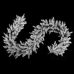 ของตกแต่งบ้านพวงดอกไม้ประดิษฐ์สีขาว9ฟุตสำหรับเตาผิงหน้าบ้านบันได - Product Image 2