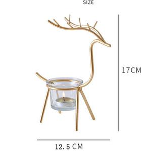 Bougeoir renne en fer européen, chandelier en forme de renne, porte-bougie pour décoration de la maison - Product Image 6