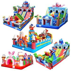 Castello Gonfiabile Commerciale Grande per Esterni, Noleggio, Set di Case Gonfiabili, Città del Divertimento Gonfiabile per Feste - Product Image 4