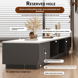 Mueble para TV de Salón, Mueble de Madera Maciza de Alta Gama, Estilo Moderno y Lujoso para Apartamentos Pequeños, Combinación de Almacenamiento, Novedad 2026 - Product Image 5