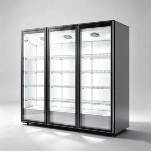 Congélateur vertical commercial à 3 portes vitrées de 1500 L, certifié CE, directement de l'usine, avec vitrine réfrigérée - Product Image 3
