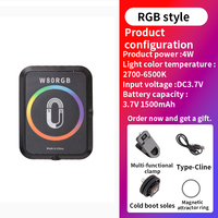 Nouvelle Arrivée Kaliou : Lumière d'appoint LED RGB multifonctionnelle magnétique, température de couleur réglable 2700-6500K, trou de vis 1/4 pour DSLR