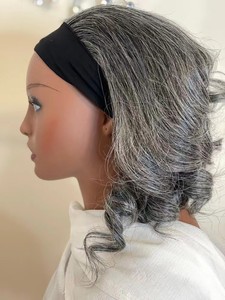 100% vrais <span class=keywords><strong>cheveux</strong></span> humains sel poivre <span class=keywords><strong>coiffure</strong></span> courte Afro femmes <span class=keywords><strong>bandeau</strong></span> perruques de <span class=keywords><strong>cheveux</strong></span> vierges gris crépus <span class=keywords><strong>bouclés</strong></span> demi perruque avec <span class=keywords><strong>bandeau</strong></span> - Product Image 5