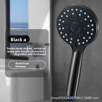 Ensemble de support de pommeau de douche à pression accrue et économie d'eau, design moderne style américain, chromé, 1,8 GPM, avec accessoires de robinetterie à main