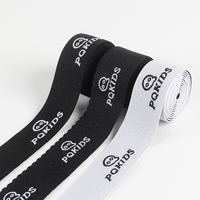 Sangle élastique jacquard en polyester/nylon haute ténacité, personnalisée en usine (OEM/ODM), pour sous-vêtements, avec logo imprimé et marque privée