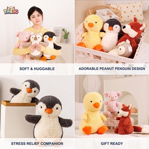 Peluche personnalisée d'animaux assis : pingouin, cochon, poussin, éléphant, <span class=keywords><strong>renard</strong></span> – 16-18 cm – Douce et mignonne – Décoration de chambre d'enfant – Cadeau pour tous les âges - Product Image 4