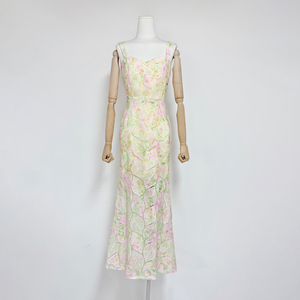 Abiti eleganti Casual Chic romantici stampati Sexy con spalline sottili Vintage coreani per vacanze in spiaggia da donna vestiti estivi - Product Image 6