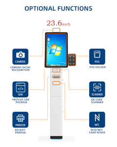OEM ODM pantalla táctil capacitiva paisaje seguridad <span class=keywords><strong>social</strong></span>/lector de tarjetas bancarias impresora de billetes QMS quiosco de autoservicio quiosco para banco - Product Image 5