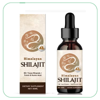 Huile de gouttes de Shilajit liquide biologique pur de marque privée, gouttes de Shilajit avec 85 oligo-éléments et acide fulvique