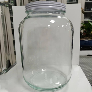 Barattolo di Vetro a Bocca Larga da Un Gallone per Conservazione Alimenti, Vaso in Vetro con Coperchio in Plastica 4L 128oz, Multifunzione per Cucina CLASSIC - Product Image 3