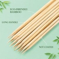 Brochetas de Bambú para Frutas, Aperitivos para Fiestas, Palitos de Madera Redondos y Puntiagudos de 6 Pulgadas, Plato de Frutas, Postres, Buffet, Suministros para Catering