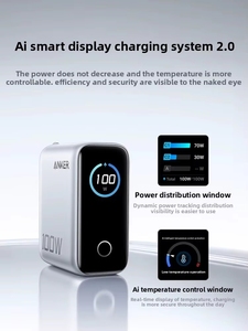 อะแดปเตอร์ Anker Nano 100W GaN ชาร์จเร็ว 3 พอร์ต พร้อมหน้าจอแสดงผลอัจฉริยะ รองรับสายชาร์จ 240W รุ่น B121B รองรับ Power Delivery 100W - Product Image 2