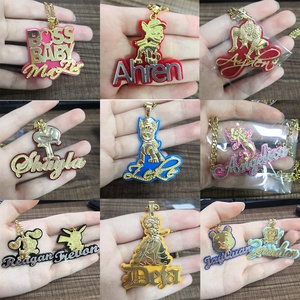 Collier personnalisé avec nom de dessin animé, bijoux en acrylique, personnage de poupée angélite <span class=keywords><strong>lol</strong></span>, cadeaux pour enfants - Product Image 5