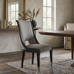 Ensemble de chaises de <span class=keywords><strong>salle</strong></span> à <span class=keywords><strong>manger</strong></span> élégantes et modernes en bois massif, siège rembourré épais, support dorsal ergonomique, finition en laiton et cuivre de luxe, meubles pour la maison - Product Image 1