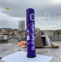 Piliers énormes gonflables BOYAN avec ampoules LED pour affichage publicitaire colonne gonflable avec couleur de logo personnalisé léger