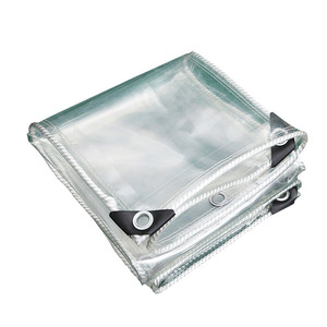 Lona de PVC Transparente Personalizada, Impermeable, de 0.55mm, Resistente, para Patio, Camping y Exteriores - Product Image 1
