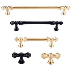 European Antique Drawer Pulls Vintage Gold <strong>Black</strong> Zinc Alloy Cabinet <strong>Door</strong> Handles Wardrobe Pull Hardware for Dresser Kitchen - Product Image 3
