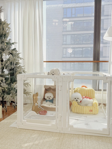 Clôture et <span class=keywords><strong>cage</strong></span> pour chien en ABS PET transparent de luxe pour grands chiens avec motif animal, hauteur personnalisable, antidérapant, utilisation en intérieur - Product Image 2