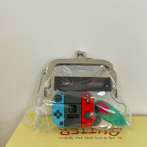 Instagram-style transparent coin purse/coin holder, PVC <b>lipstick</b> pouch, simple <b>mini</b> coin purse, metal clip card holder. - Product Image 3
