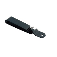Gaine universelle noire/étui pince en métal en acier estampage trou de tôle fermoir attache à ressort pince de ceinture pour portefeuille