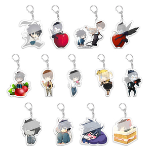 Portachiavi in Acrilico <span class=keywords><strong>Death</strong></span> <span class=keywords><strong>Note</strong></span> con Yagami Light, <span class=keywords><strong>L</strong></span> Lawliet, Ryuk, Misa Amane, Regalo per Fan di Anime e Cosplay, Vendita all'Ingrosso - Product Image 1