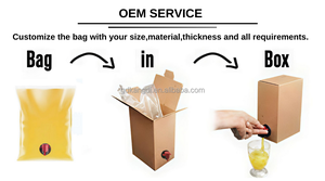 Sac dans la boîte Pochette à <span class=keywords><strong>eau</strong></span> avec robinet Vitop Boisson liquide Boisson Jus Vin Lait Tomate Pâte Huile Pomme Emballage en plastique Remplissage à chaud - Product Image 6