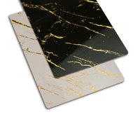 Panneau mural en PVC brillant à rayures géométriques UV, moderne, imperméable, résistant à l'humidité, insonorisant, pour escalier de villa, aspect marbre, style européen